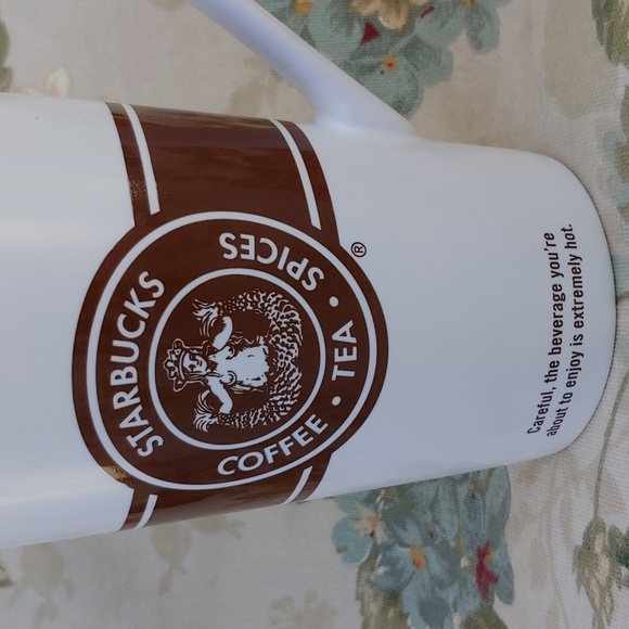Starbucks Vintage 2008 Tall Ceramic Mug with Original Brown Siren Logo 16 fl oz - Picture 4 of 14